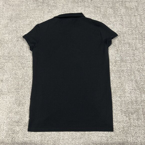 Lacoste Polo Shirt Womens 42 Large Black Slim Fit Short Sleeve Cotton Stretch - Picture 5 of 6